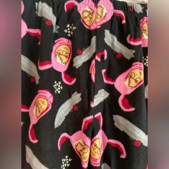 A Christmas Story Mens Ralphie Pink Nightmare Sleepwear Pajama Set size L - Picture 8 of 9